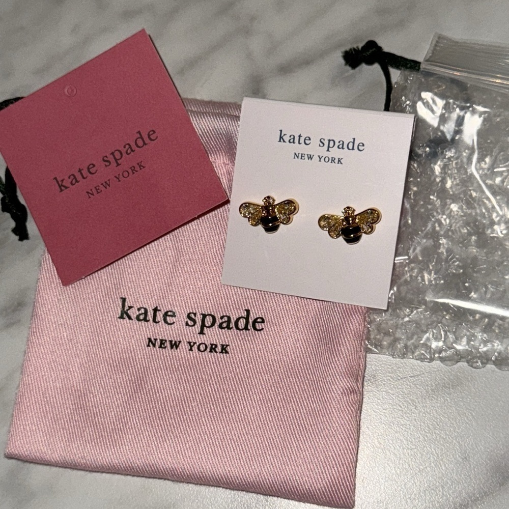 Kate Spade Bumblebee All Abuzz Earrings - NWT $59 - Includes Dustbag - Picture 2 of 4